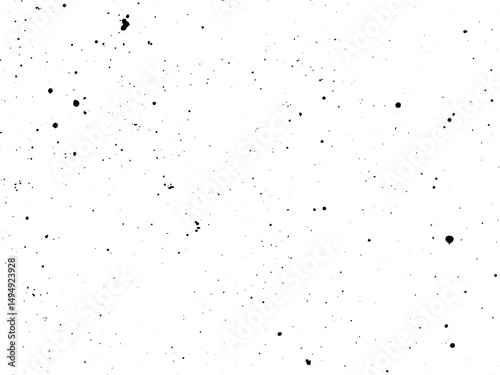 Vector abstract black ink splatter texture on white background. Random paint drops, splashes and stains in grunge style. Perfect for backgrounds, overlays, packaging design, posters