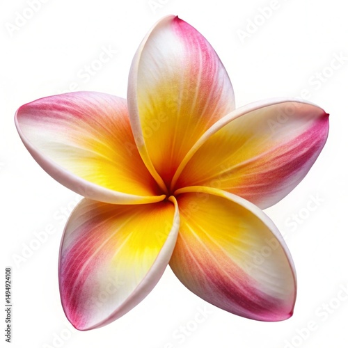 frangipani flower isolated on white
