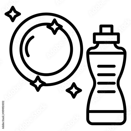 Dishwashing Vector Icon