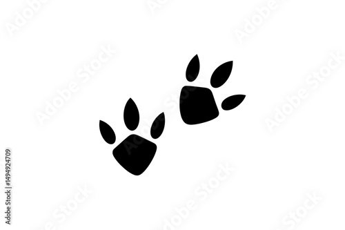 Animal tracks paw prints vector illustration design