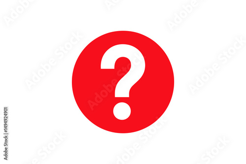 Question mark red icon symbol help faq information