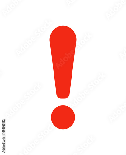 Red exclamation point warning sign attention icon