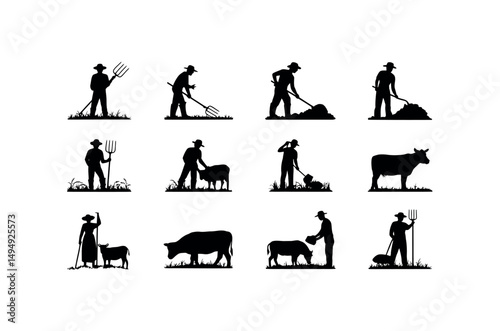 farmer harvesting farming tool  