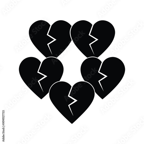 Broken Heart Symbol  A Collection of Shattered Love Icons