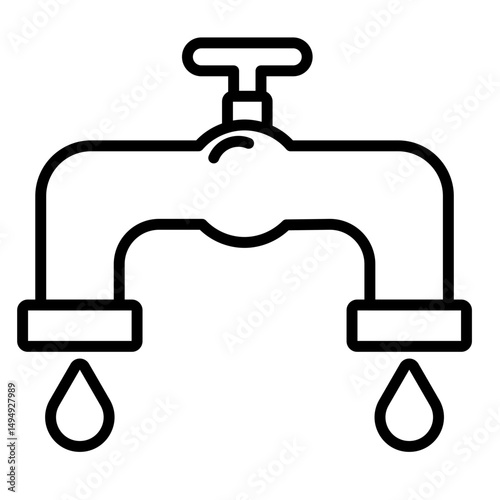 Water Faucet Vector Icon