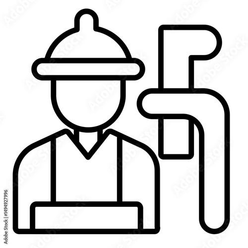Plumbing Maintenance Vector Icon