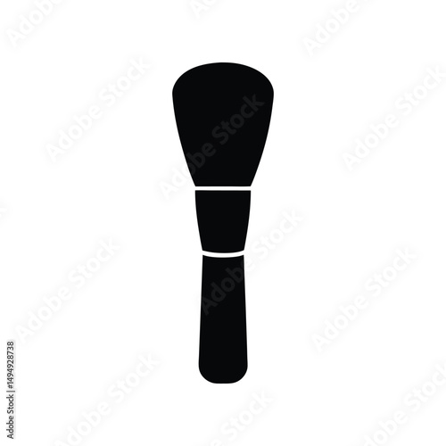 Professional Makeup Brush Icon Silhouette Design for Beauty and Cosmetics