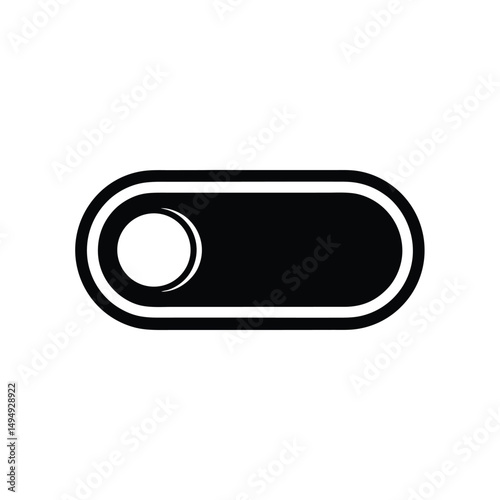 Simple On Off Switch Toggle Button Icon Vector Graphic