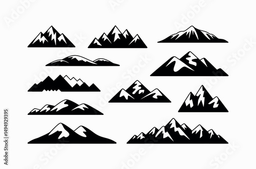 mountain silhouette wild environment
