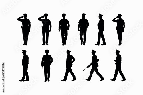 police officer silhouette safety public protection