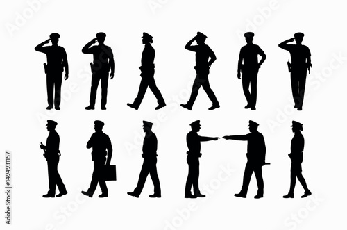 police officer silhouette crime justice patrol