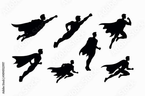 comic superhero vector silhouette
