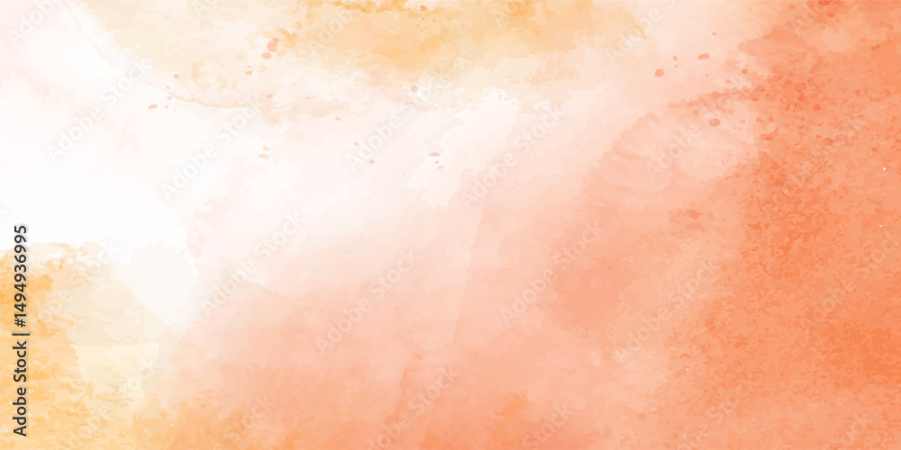 Fototapeta premium Modern Yellow-Orange Aquarelle Texture Background – Colorful Handmade Abstract Wash for Creative Branding and Background Art. Seamless Design with Bold Brush Strokes and Vibrant Gradient Layers