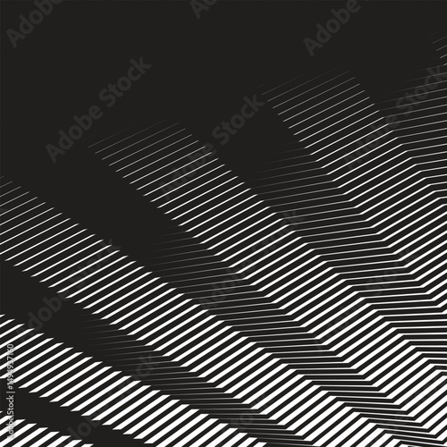 Wallpaper Mural Zig zag black and white seamless pattern Torontodigital.ca