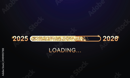 2026 Happy New Year Background Design. Greeting Card, Banner, Poster. Vector Illustration.