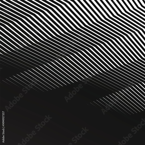 Wallpaper Mural Zig zag black and white seamless pattern Torontodigital.ca