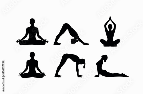 Yoga Pose Silhouette Healthy Serene Workout Nature Peace Mindfulness Calm