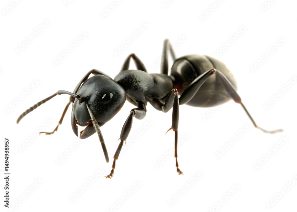 Close up photo of ant isolated on white background PNG Close up photo of ant isolated on white background PNG
