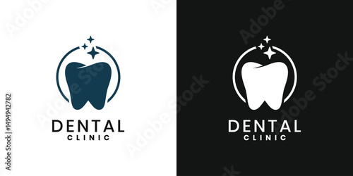 Tooth logo design, icon for dental clinic