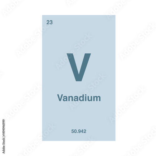 vanadium periodic vector isolated on transparent background