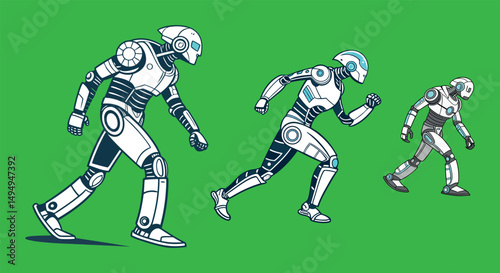 Artificial Intelligence Robot Vector Illustration