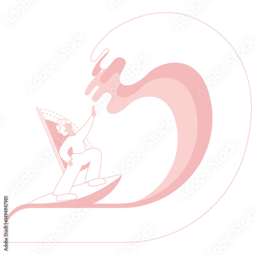 illustration on Male psychological and emotional growth: key steps to self-development and success at work