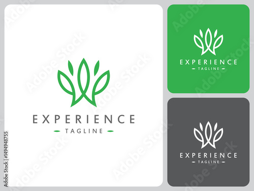 vector logo W leaf