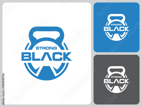 vector fitness barbell logo