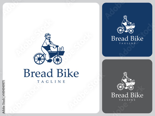vector design logo bicycle selling bread