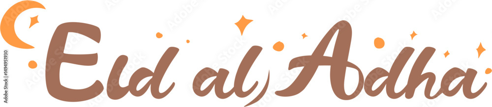 Fototapeta premium Eid la Adha lettering