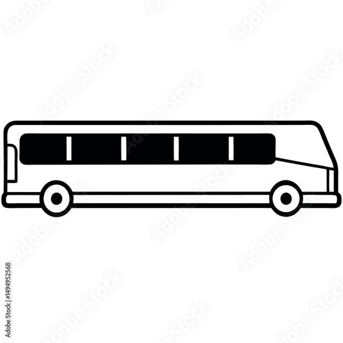 Vector illustration of a public transportation bus for city travel
