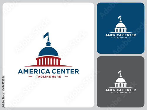 american building logo vector design