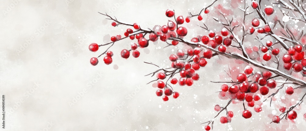 Winter berries on a branch