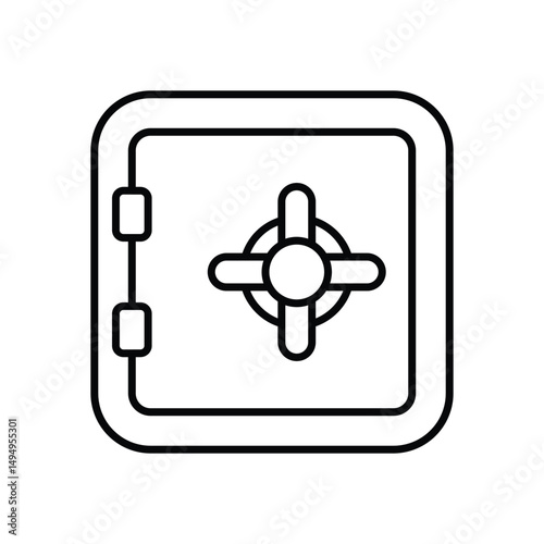Bank Safe Vector icon