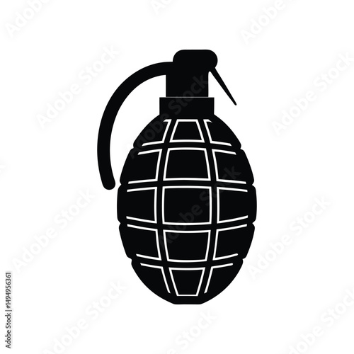 Hand Grenade Icon Military Explosive Device Symbol