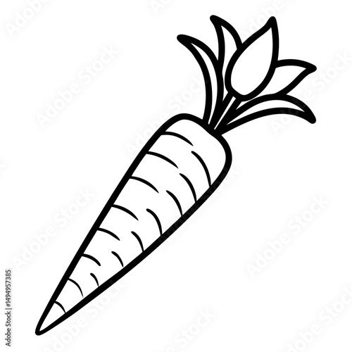 Purple Carrot Vector Illustration