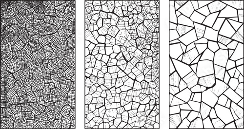 Grunge texture on isolate background. Vector the cracks texture white and black.