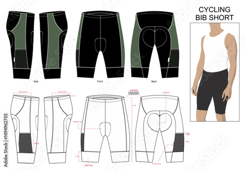CYCLING BIB SHORT DESIGN MOCKUP
