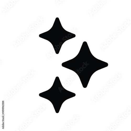 illustrations of the stars and the icon of artificial intelligence