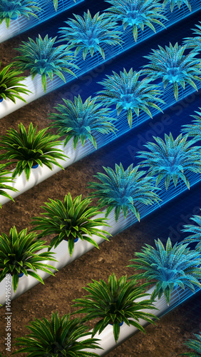 Hydroponics or Aquaponics method of growing plants