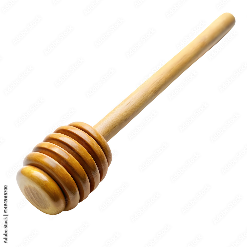 Honey Dipper Stick on White Background Honey Dipper Stick on White Background