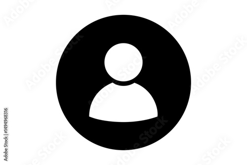 user vector icon with round shape