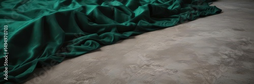 Deep emerald velvet fabric, ideal for upholstery or artistic projects , artwork, dark, luxurious