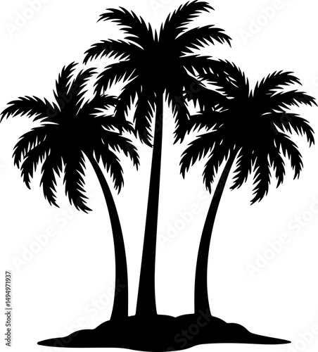 Tropical Palm Trees Silhouette