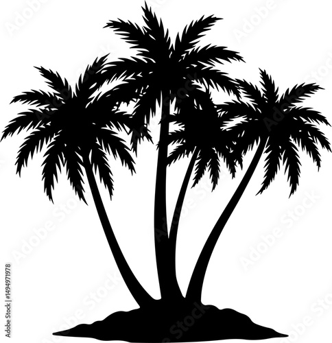 Tropical Palm Trees Silhouette
