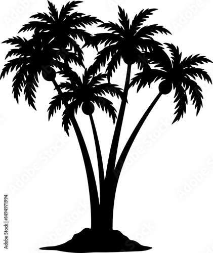 Tropical Palm Trees Silhouette