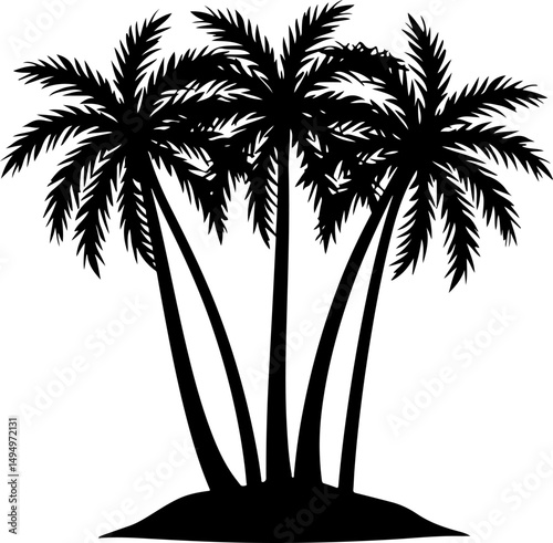 Tropical Palm Trees Silhouette