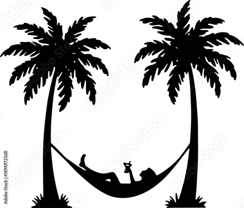 Tropical Palm Trees Silhouette