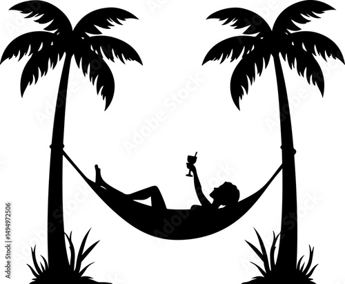 Tropical Palm Trees Silhouette