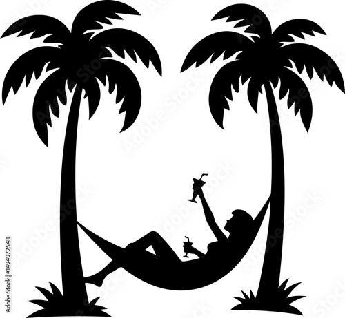 Tropical Palm Trees Silhouette